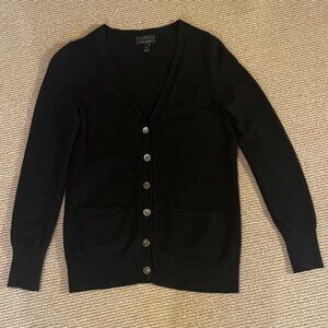 JCrew black cashmere cardigan